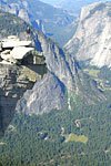 View west up Yosemite Valley, El Capitan on right