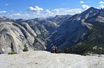As the sun came up, the day turned glorious. Yosemite Valley looking northeast from Half Dome shoulder.