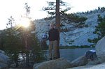 Sunrise on Sunrise Lake and no critters had gotten in to my bear-cannister.