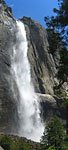You round the mountain and the falls appear in full glory and crashing thunder. But it's still a long way up.