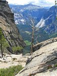 The second viewing platform is through the rocks toward the river