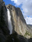 The late afternoon sun on Yosemite Falls