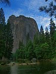 Moon above Merced River