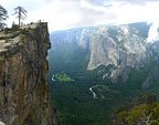 View west of Taft Point high above the Merced River. Taft Point is a little more than a mile from Glacier Point road so this is where you'll have to share the view with others.