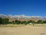 The eastern Sierra from the USFS Visitor Center in Lone Pine. Mt. Whitney is above the back of the trailer