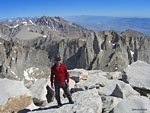 Dan from Oregon and the view north from Whitney summit