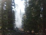 Smoldering fire near Harden Lake