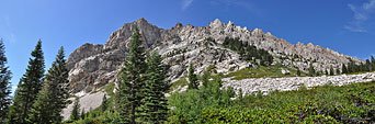 Formidable walls of jagged granite line the north canyon. On the other side is Gardiner Basin, a remote lost land of alpine lakes.