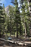 My campsite east of Vidette Mdws. along Bubbs Creek and beneath towering E. Vidette Peak