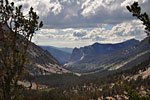 Charlotte Dome in a spur valley west of the JMT between Charlotte Lk. and Glen Pass