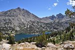 Rae Lakes from atop the pass to Sixty Lakes.