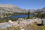 One of the final Rae Lakes seen as the JMT descends north.