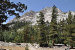 Approaching the swinging bridge above Woods Creek where the JMT meets the Woods Creek trail