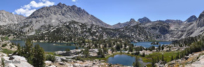 Rae Lakes view southeast