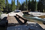 Double bridge over Lyell Creek near the Tuolumne Mdws. trailhead
