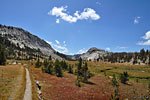 The last of the big meadows as the trail drops slowly south from the Tuolumne plateau