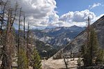 View south towards 11,522 ft. Mt. Clark (right) and the valley to descend ahead
