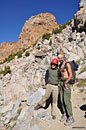 Trail crew heroes Lindsey & Steve on the south side of Red Peak Pass