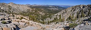 10180 ft. Fernandez Pass is high even by Sierra standards, but the trail seems to climb straight up with few switchbacks. The reward is impressive views into the remotest part of Ansel Adams Wilderness.