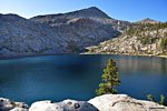 Rutherford Lake wraps around a stubby peninsula and appears even larger than it is