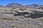 The Minarets in the eastern Sierra from Post Peak Pass