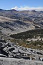 Atop the pass, it's clear there's a major wildfire in western Yosemite, an unsettling situation for any backcountry hiker...