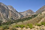 East approach to Yosemite. You can make out the highway on the mountain in the center