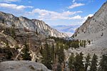 Lone Pine Lake, Owens Valley and the White Mountains from the Mt. Whitney trail