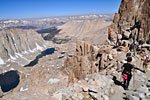 At 13,650' Trail Crest, the first look at the west side of Whitney