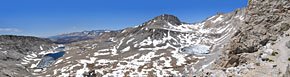 Panorama south and west near the top of Forester Pass.