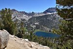 In the distance southwest of Charlotte Lake are the peaks of the Great Western Divide