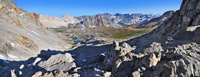 View south from 12,130' Pinchot Pass. You can see the switchbacks at right