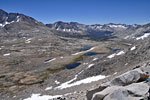 View south from Mather Pass. To the left in the distance is the route to Taboose Pass.