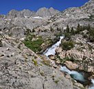 Palisades Creek has carved deep gorges with dramatic, thundering waterfalls