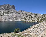 Heart Lake and Selden Pass (right)