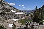 View south on the climb to 10,880' Selden Pass