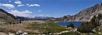 Vista south with Silver Pass Lake (right)