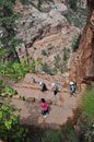 A new crew, a new day. Up the West Rim trail again, and the Walter's Wiggle stairs.