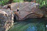 Our Pine Creek journey ends with a rewarding splash at the swimming hole at the bottom.