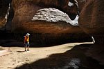 It helps to add human scale to appreciate this chasm of stone
