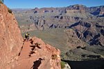 It will reach 107 degrees at Phantom Ranch today. Rounding a bend, the tired, heavily burdened guy in front of me jokingly exclaims "There's more?!"