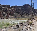 Silver Bridge takes the Bright Angel trail across the fast-moving Colorado River.
