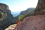 The final climb out of the center plateau is 2 miles of endless switchbacks. The trail is soon busy with dozens hiking up from Indian Gardens and hundreds day-tripping down from the South Rim.