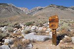 The trailhead and view west to Taboose Pass, out of sight behind the front ridges.