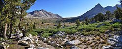 The next morning brings another brilliant Sierra day for the last few miles to Bench Lake.