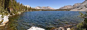 Scouting sites, I follow the shoreline path to this spot at the far western edge of the lake.