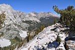 A look northeast. Below is the valley you take from the JMT to climb in to Lakes Basin.
