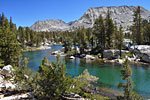 The next day, I explored the south side of Bench Lake. It's a tangle of inlets and peninsulas which offer little flat ground on which to camp.