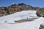 The snow and ice on top remain a challenge to cross year round.