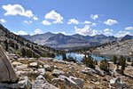 This unnamed lake is a sister to Bench Lake across the valley, also on a high plateau. 